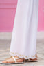 Pink Petals | Trouser | White Embroidered Trouser PP12W-13/14 - 100% Original Brand Product