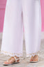 Pink Petals | Embroidered Trouser | White Embroidered Trouser - 100% Original Brand Product