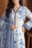 SAYA | Unstitched Embroidered Lawn 3 Piece | Blue