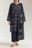 SAYA | Unstitched 3-Piece Suit | Navy Blue Printed Lawn U01-26219-P02B - 100% Original Brand Product