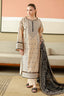 Zellbury | Women Unstitched Suits | Zellbury Beige and Black Printed Chikankari 3-Piece Suit WUC26E34047 - 100% Original Brand Product