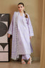 Zellbury | Women Unstitched Suits | Zellbury Lilac Embroidered Chikankari 3-Piece Suit WUC26E34059