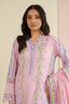 Zellbury | Women Unstitched Suits | 3PC Printed Lawn - 1017 - 100% Original Brand Product