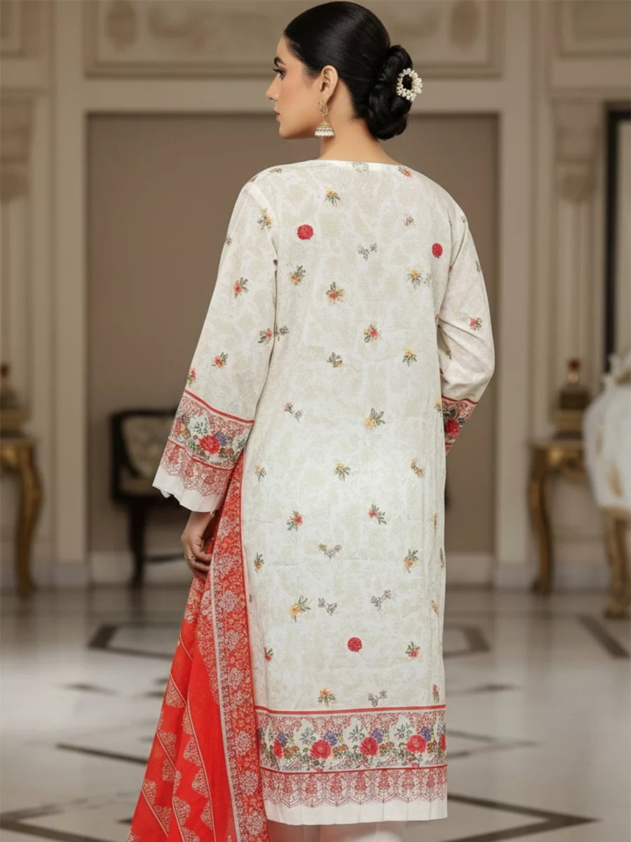Salitex | Unstitched Suits | 3PC Unstitched Cambric Printed Suit (SSW6U3P822UT) - 100% Original Brand Product