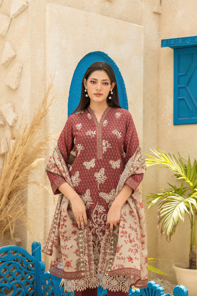 Tawakkal | Unstitched 3-Piece Lawn Collection | Neel 3pcs Un-Stitched EmbPrinted Lawn D-4124 - 100% Original Brand Product Hover Image