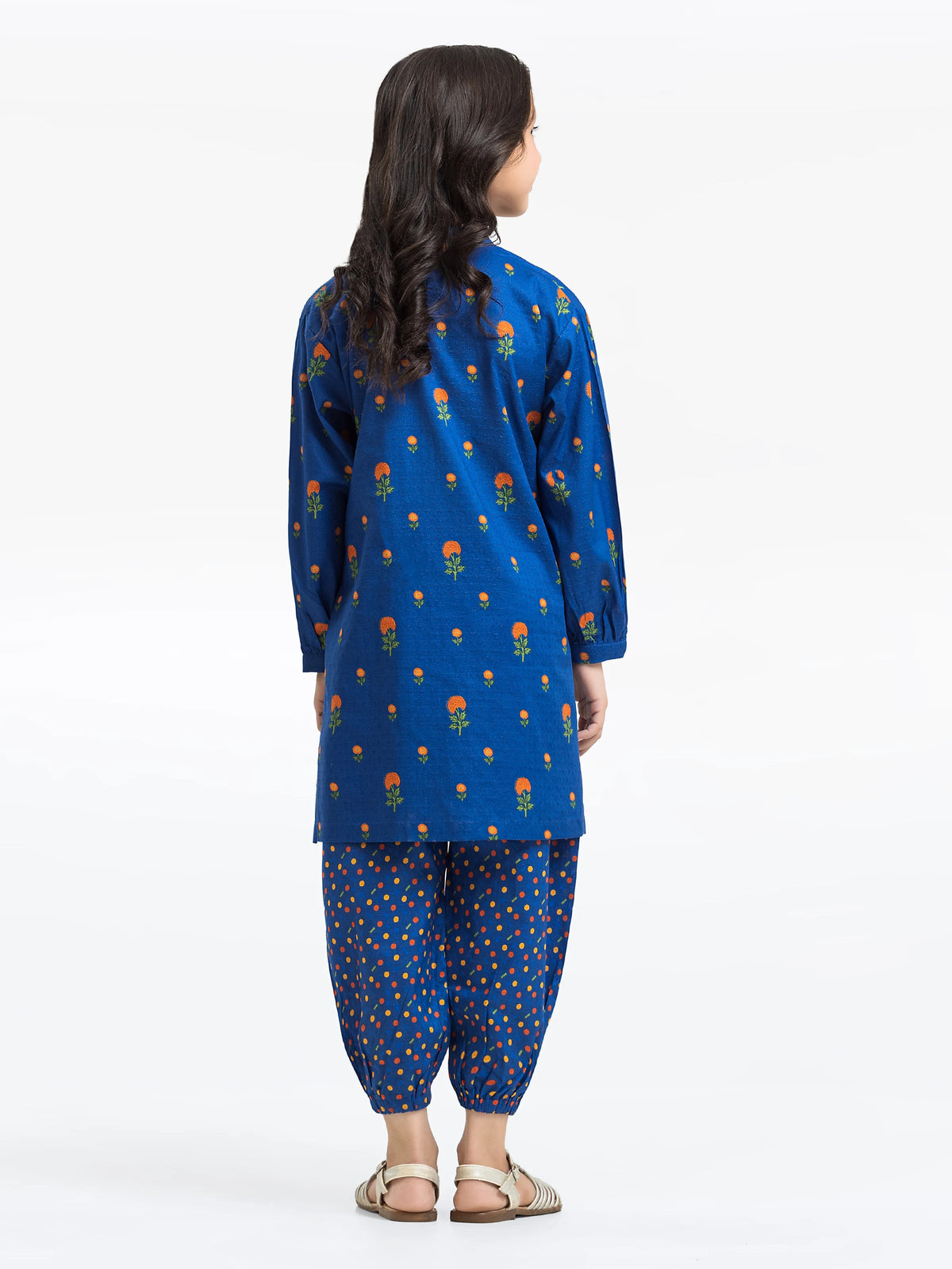 edenrobe | Girls 2-Piece Dobby Co-ord Set | Blue - 100% Original Brand Product