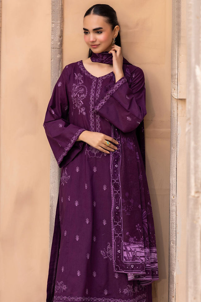 Motifz | 3 Piece Embroidered Lawn Unstitched Suit | Hoorab 6031 - 100% Original Brand Product Hover Image