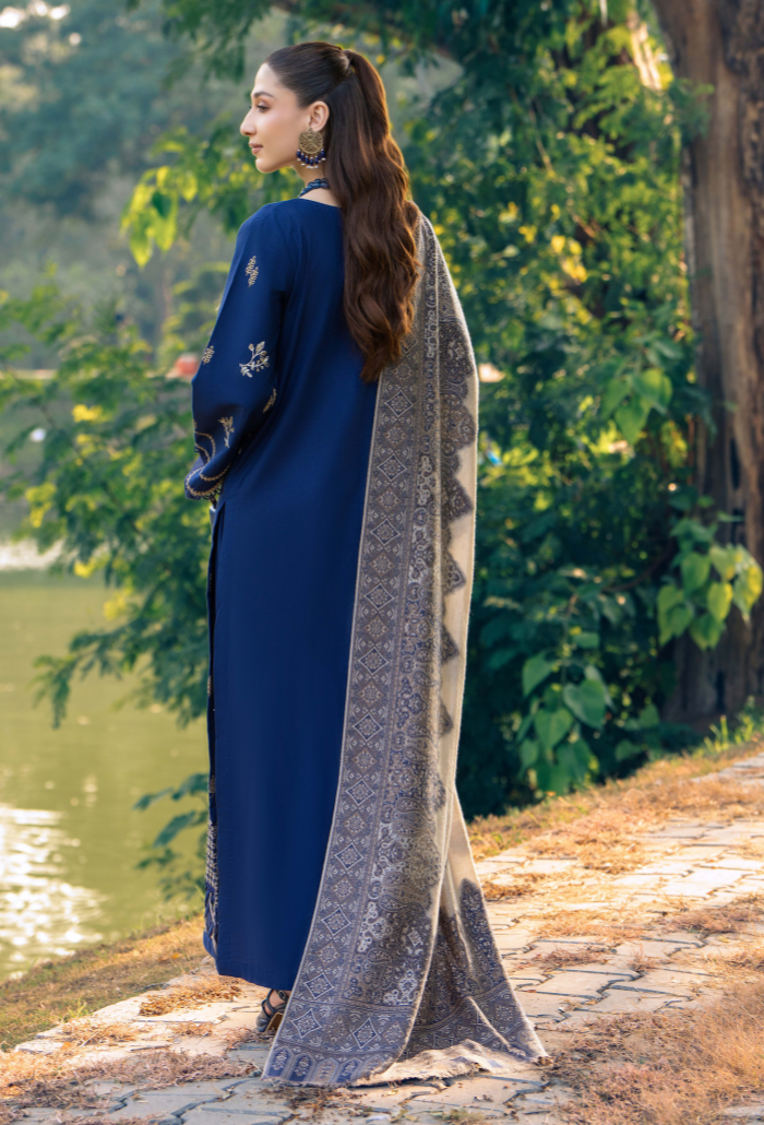 HumDum | Khaddar 3-Piece Suit | Onora Design 08 - 100% Original Brand Product