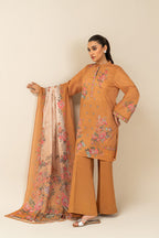 BeechTree | Unstitched 3 Piece Suit | Printed Lawn 3PC - 100% Original Brand Product