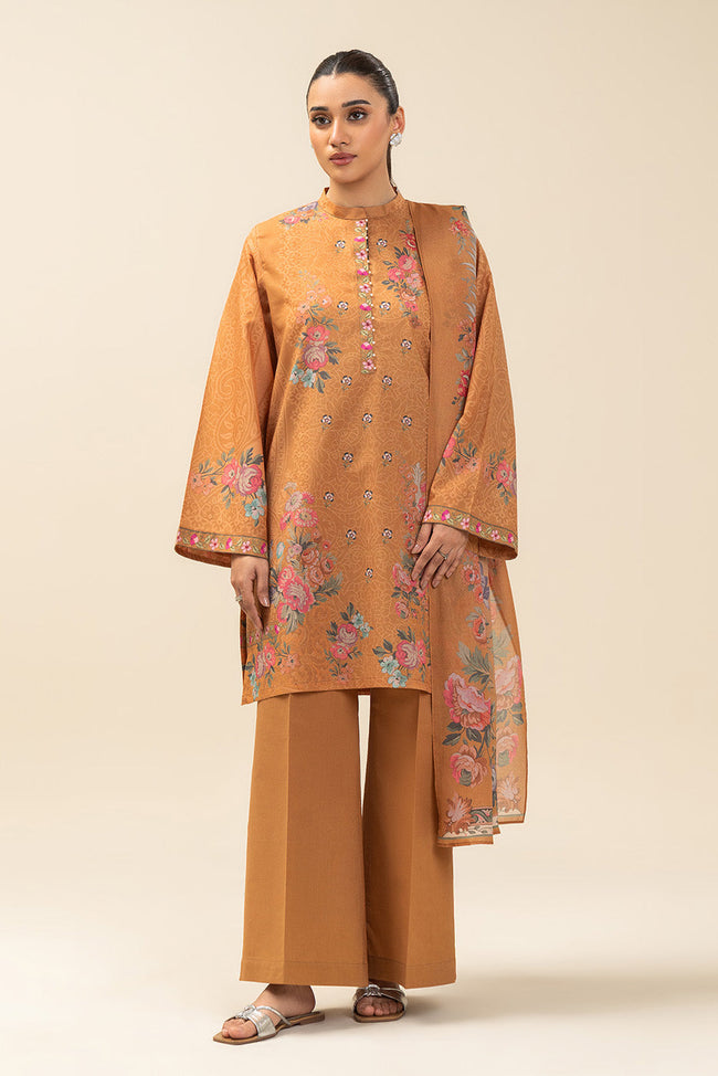 BeechTree | Unstitched 3 Piece Suit | Printed Lawn 3PC - 100% Original Brand Product Hover Image