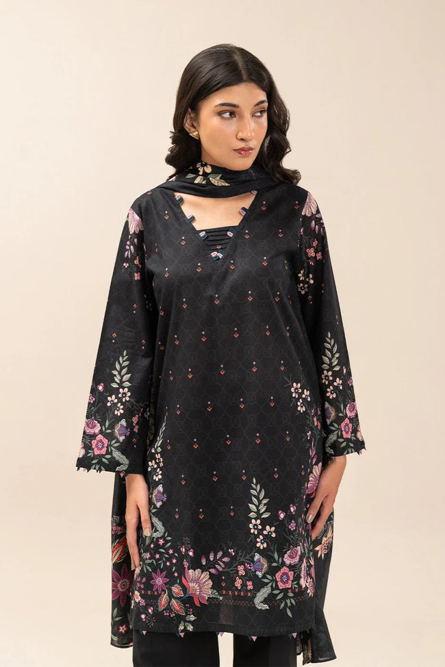 BeechTree | Unstitched 3 Piece Lawn Suit | Floral Eclipse - 100% Original Brand Product Hover Image