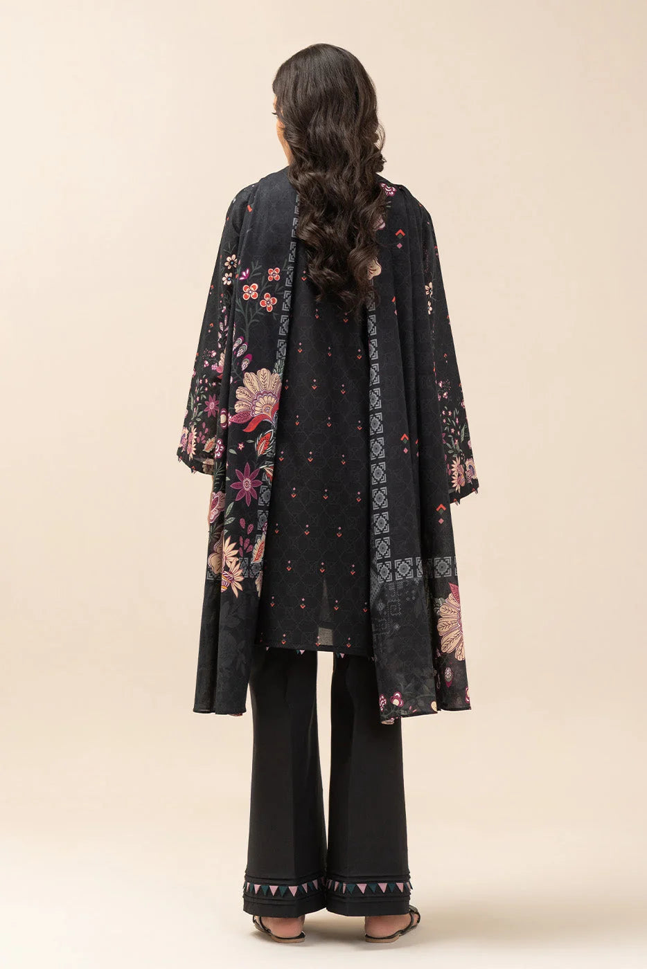 BeechTree | Unstitched 3 Piece Lawn Suit | Floral Eclipse - 100% Original Brand Product