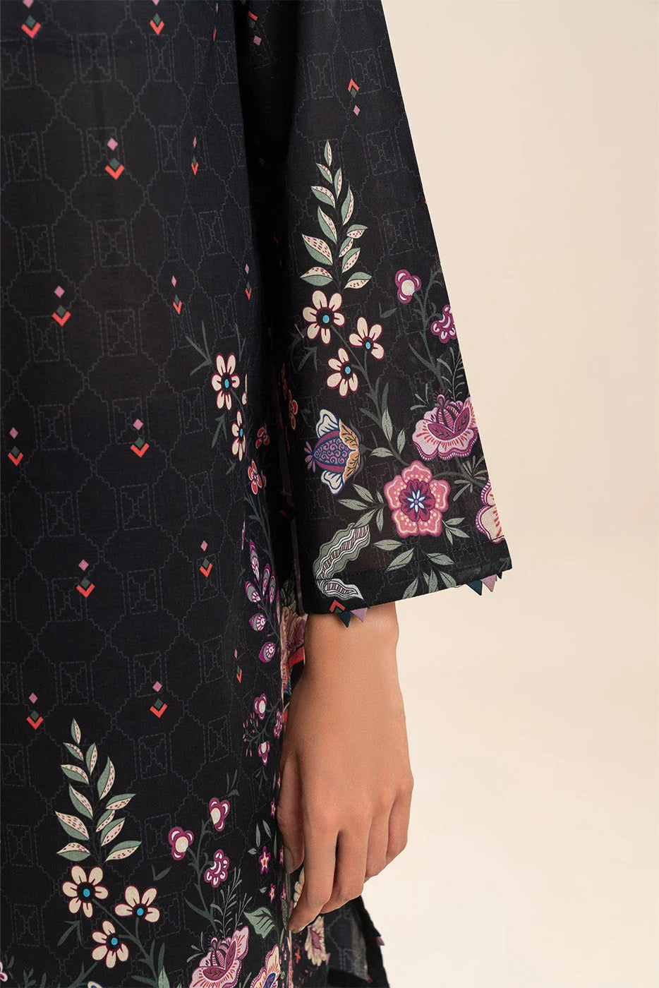 BeechTree | Unstitched 3 Piece Lawn Suit | Floral Eclipse - 100% Original Brand Product