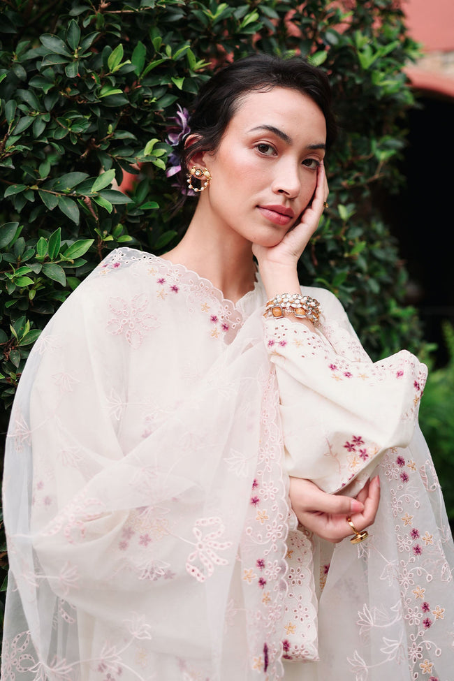 Cross Stitch | 3-Piece Embroidered Lawn Suit | Caramel Cream Main Image