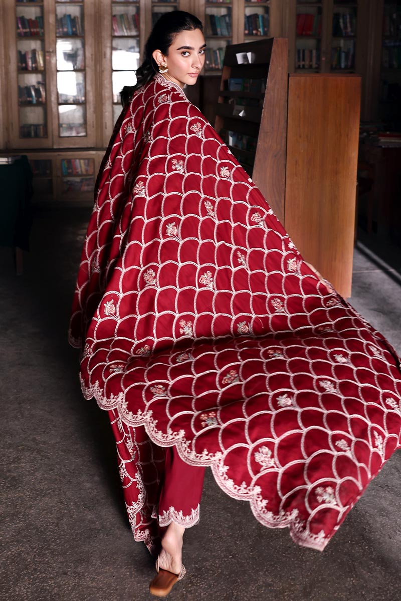 Cross Stitch | 3-Piece Linen Unstitched Suit | Berry Luxe - 100% Original Brand Product
