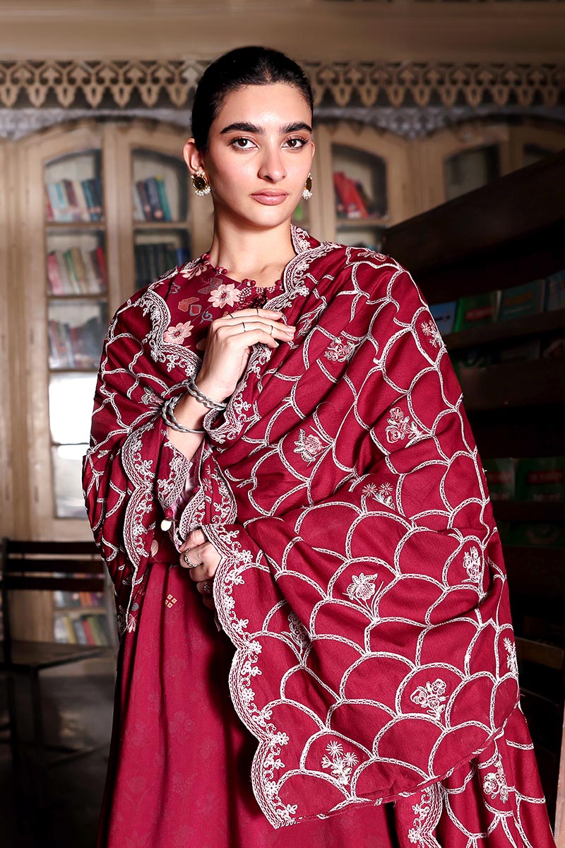 Cross Stitch | 3-Piece Linen Unstitched Suit | Berry Luxe - 100% Original Brand Product