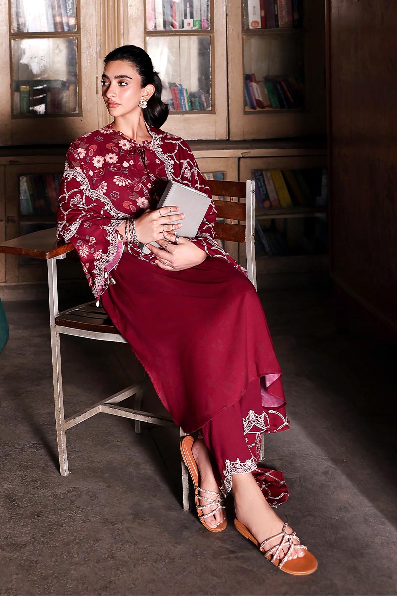 Cross Stitch | 3-Piece Linen Unstitched Suit | Berry Luxe - 100% Original Brand Product