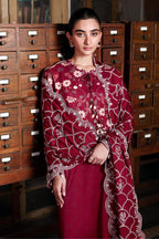 Cross Stitch | 3-Piece Linen Unstitched Suit | Berry Luxe - 100% Original Brand Product