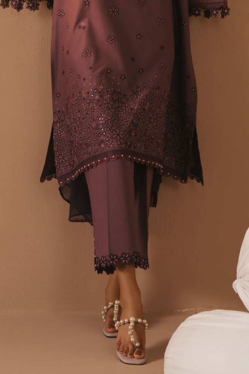 Cross Stitch | 3-Piece Embroidered Lawn Suit | Grape Amethyst - 100% Original Brand Product