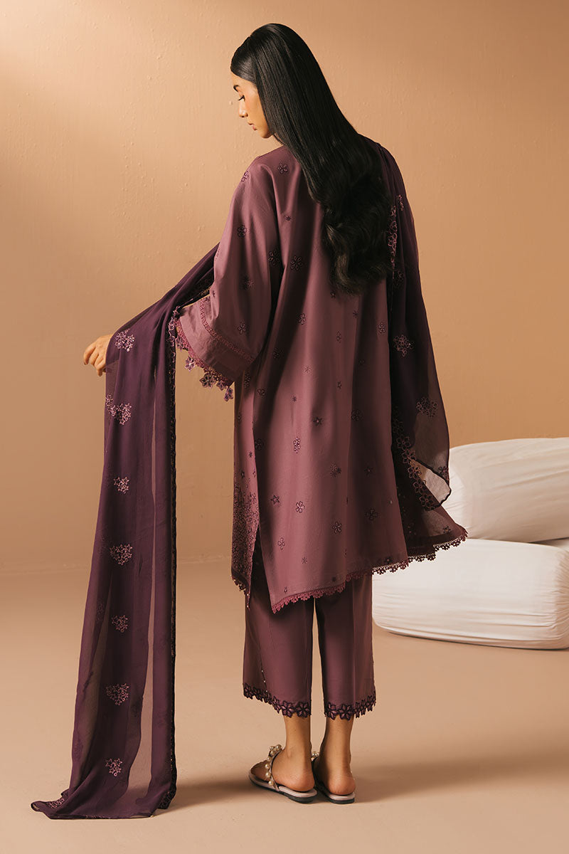 Cross Stitch | 3-Piece Embroidered Lawn Suit | Grape Amethyst - 100% Original Brand Product