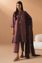 Cross Stitch | 3-Piece Embroidered Lawn Suit | Grape Amethyst - 100% Original Brand Product