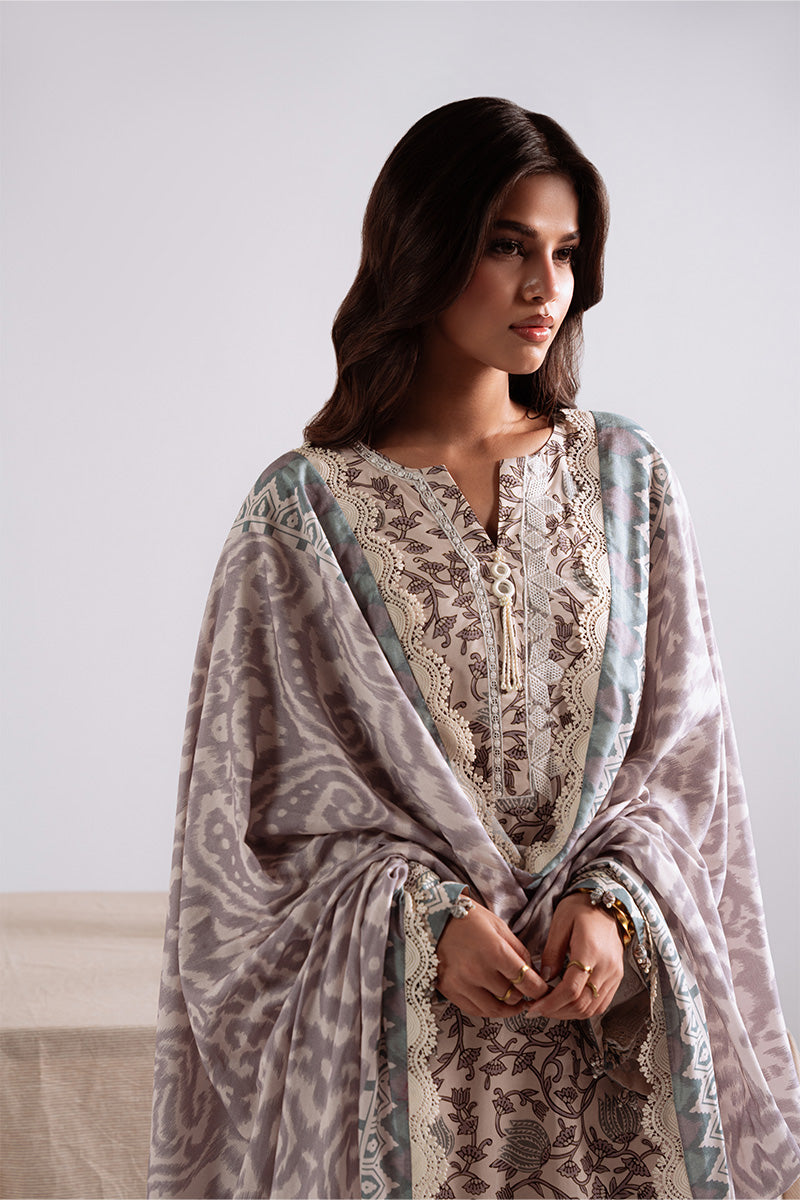 Cross Stitch | 3PC Linen Printed Suit | Iznik Bloom - 100% Original Brand Product