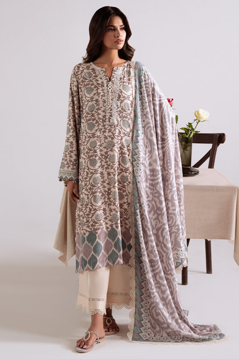 Cross Stitch | 3PC Linen Printed Suit | Iznik Bloom - 100% Original Brand Product
