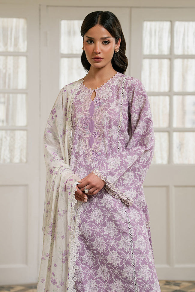 Cross Stitch | 3 Piece Unstitched Lawn Suit | Lavender Muse - 100% Original Brand Product Hover Image