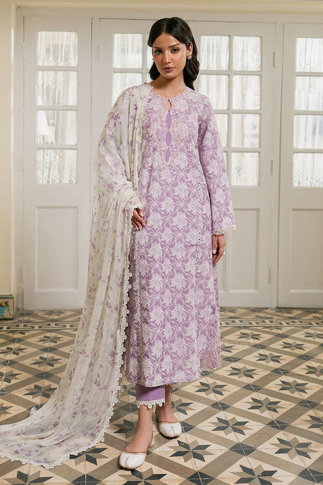 Cross Stitch | 3 Piece Unstitched Lawn Suit | Lavender Muse - 100% Original Brand Product Main Image