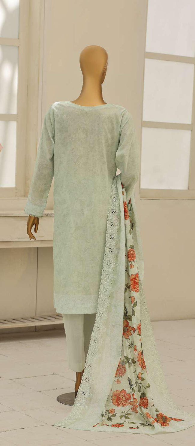 HZ | 3 Piece Embroidered Lawn Suit | EJC-7043 Main Image