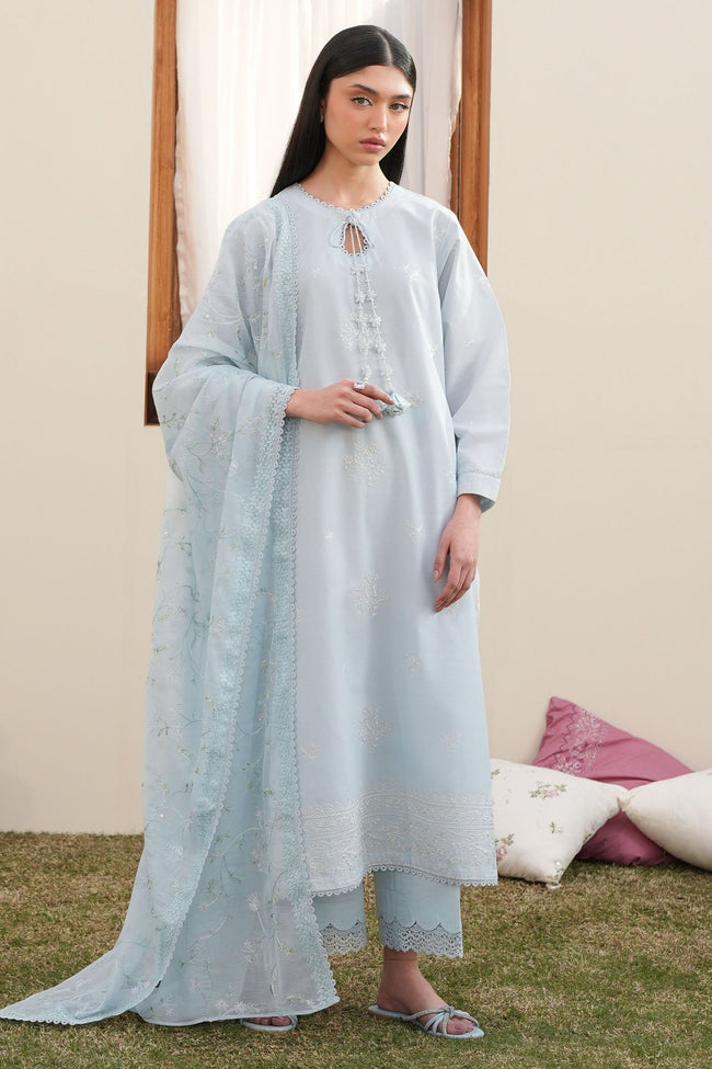 Cross Stitch | 3-Piece Embroidered Lawn Suit | Frosted Mist Hover Image