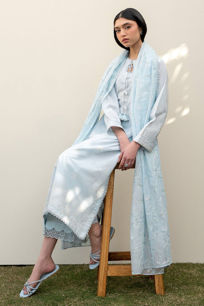 Cross Stitch | 3-Piece Embroidered Lawn Suit | Frosted Mist Main Image