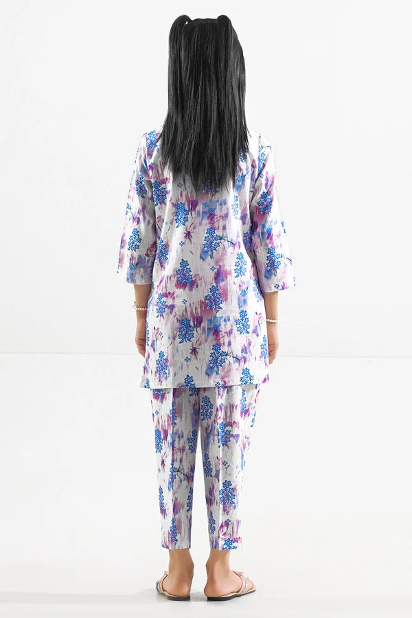 SAYA | Kids 2-Piece | Printed Cambric Stitched Shirt & Trouser - 100% Original Brand Product Hover Image