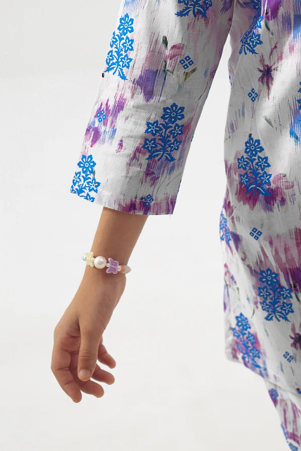 SAYA | Kids 2-Piece | Printed Cambric Stitched Shirt & Trouser - 100% Original Brand Product Main Image