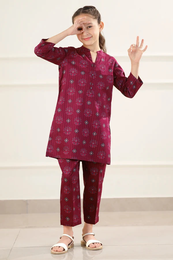 SAYA | Kids 2 Piece | Printed Shirt & Trouser Set - KP2P-0330 - 100% Original Brand Product Hover Image