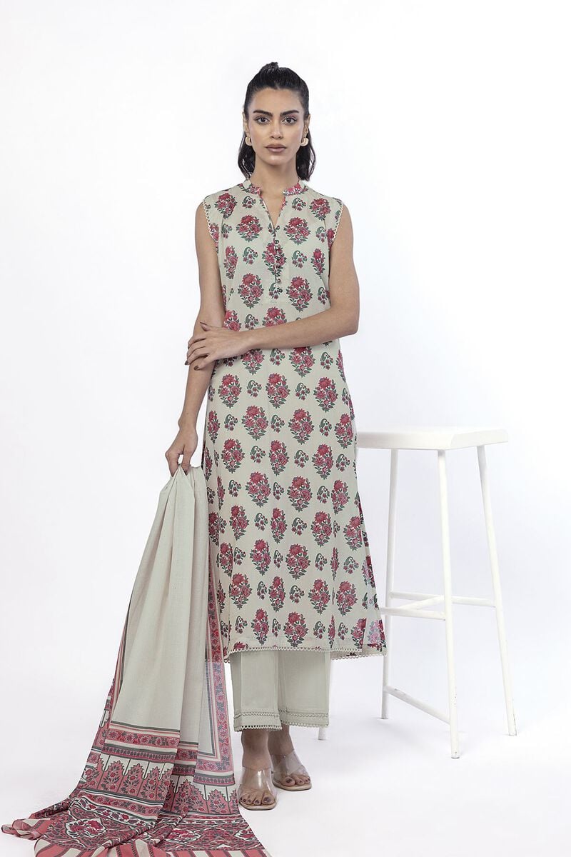 Khaadi | 3 Piece Lawn Suit | Floral Printed Lawn Suit