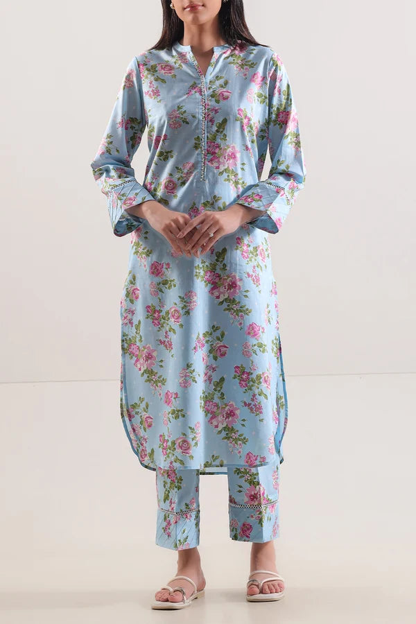 SAYA | Unstitched 2 Piece | Printed Lawn Shirt & Cambric Trouser - 100% Original Brand Product Hover Image