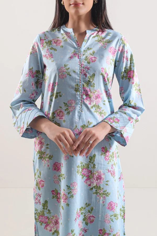 SAYA | Unstitched 2 Piece | Printed Lawn Shirt & Cambric Trouser - 100% Original Brand Product Main Image