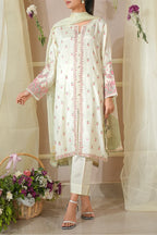 Saya | Women’s Unstitched | Embroidered Raw Silk 3 Piece - 100% Original Brand Product