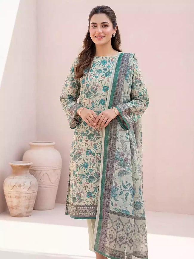 Salitex | Unstitched Suits | 3PC Unstitched Lawn Printed Suit (SSW6U3P405UT) - 100% Original Brand Product Hover Image