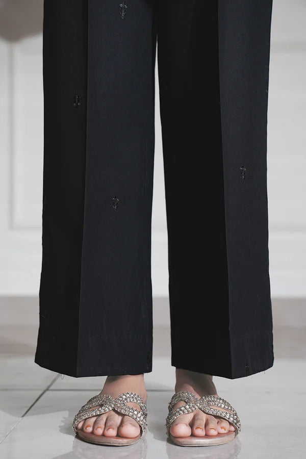 Saya | Trousers | Embroidered Cotton Jacquard Pant - 100% Original Brand Product Main Image