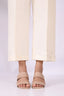 SAYA | Embroidered Trouser | Ivory - 100% Original Brand Product