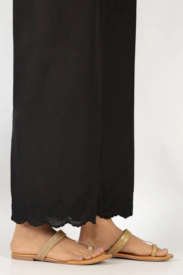 Saya | Trousers | Embroidered Cotton Pant - 100% Original Brand Product
