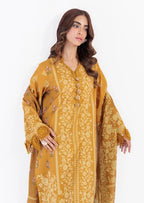 Bonanza | 3 Piece Unstitched Suit | Ochre - 100% Original Brand Product