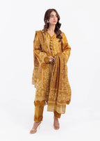 Bonanza | 3 Piece Unstitched Suit | Ochre - 100% Original Brand Product