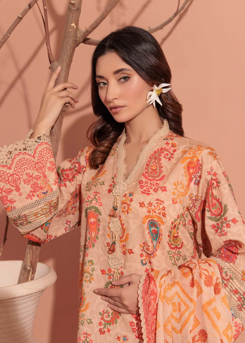 Bonanza Satrangi | 3 Piece Unstitched Suit | Frosted - 100% Original Brand Product