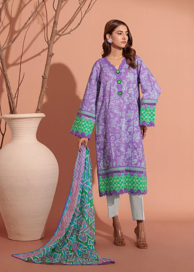 Bonanza | 3 Piece Unstitched Suit | Aster - 100% Original Brand Product Hover Image