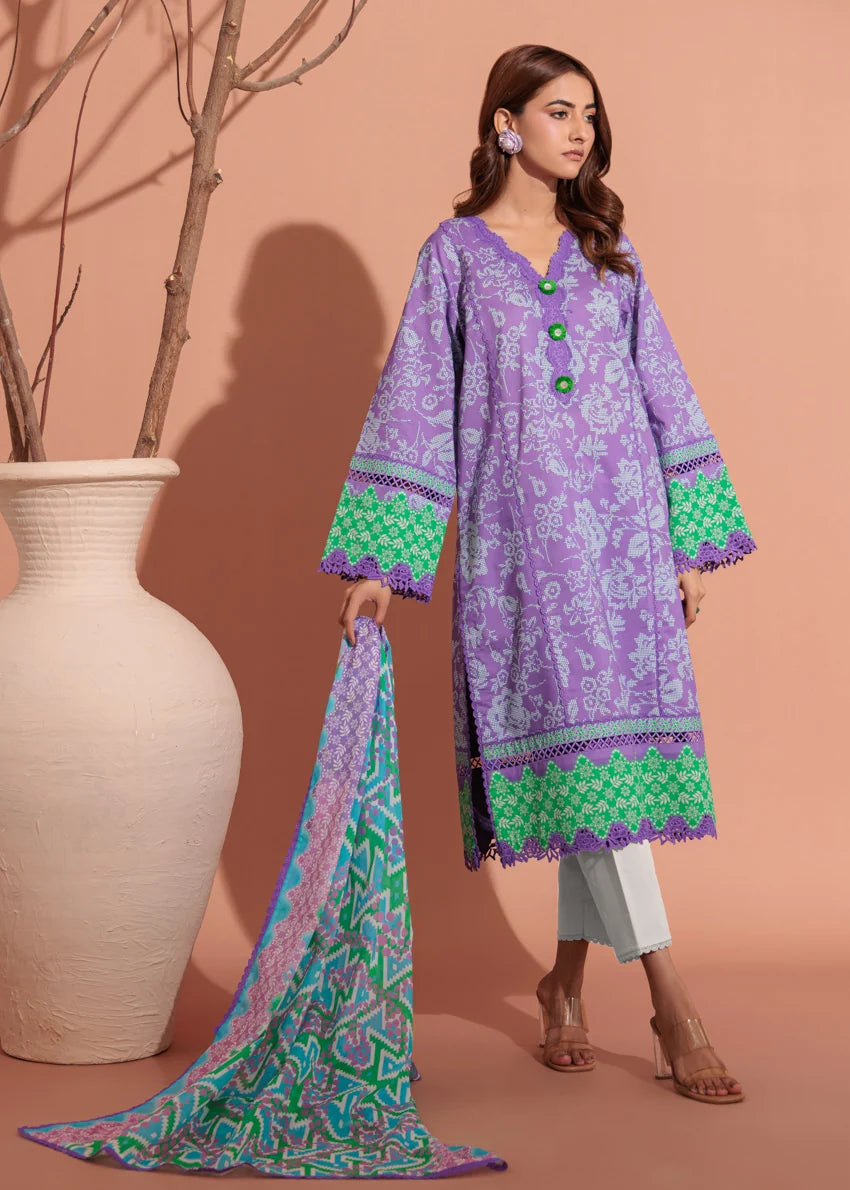 Bonanza | 3 Piece Unstitched Suit | Aster - 100% Original Brand Product