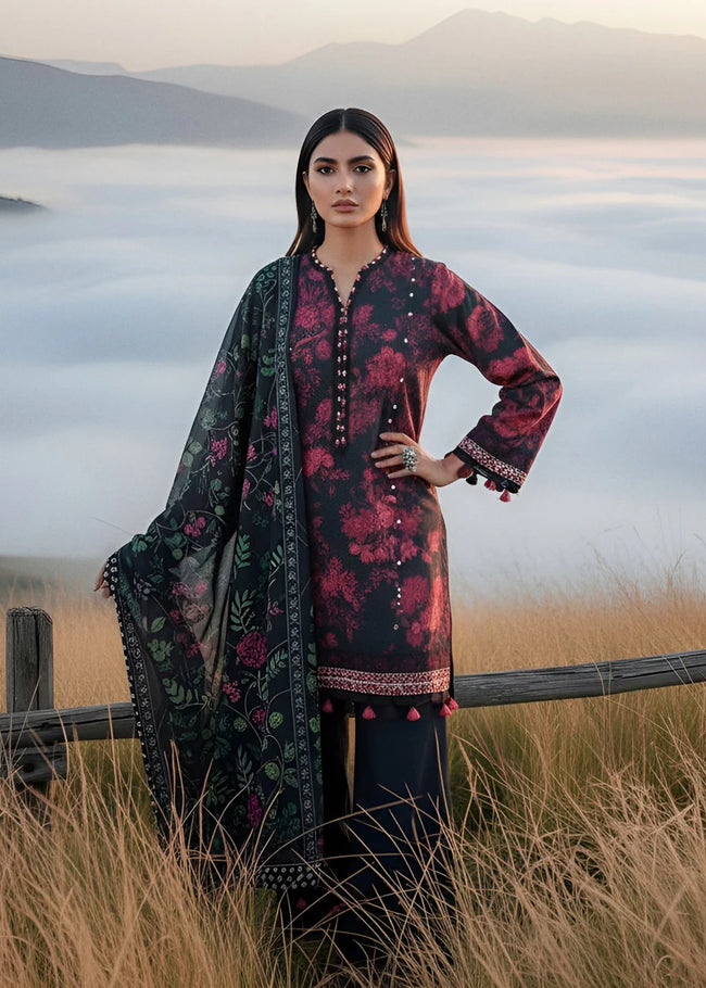 Bonanza Satrangi Avant Bloom 3 Piece Printed Khaddar Suit | WU3PPBS25LI8S22 - 100% Original Brand Product Hover Image