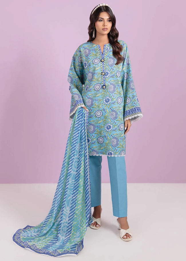 Bonanza Satrangi Eupic 3 Piece Unstitched Lawn Suit | WU3PPBS25LIUN12 - 100% Original Brand Product Hover Image